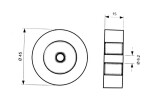 NábytekProNás Kolečko pr. 45 x 15 mm - guma VELIKOST BALENÍ: 1 ks MI-409