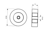 NábytekProNás Kolečko pr. 45 x 15 mm - guma VELIKOST BALENÍ: 1 ks