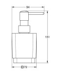 GROHE - Selection Cube Dávkovač tekutého mýdla, mléčné sklo, matná černá 408052430