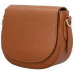 Trendy dámská kožená crossbody kabelka Antigona, koňaková
