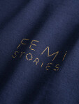 Femi Stories LOOSE NVY dámské tričko krátkým rukávem