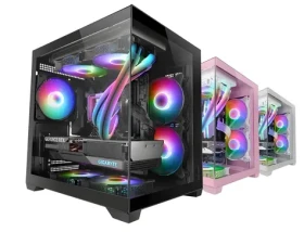 Tacens MARS MC-VIEW2 černá / Počítačová skříň / Mini Tower / mATX / Mini-ITX / tvrzené sklo / RGB podsvícení (TACMARS-MCVIEW2)