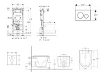 GEBERIT - Duofix Set předstěnové instalace, klozetu Nefia a sedátka softclose, tlačítko Sigma20, bílá/pozlacená SANI11CA31110