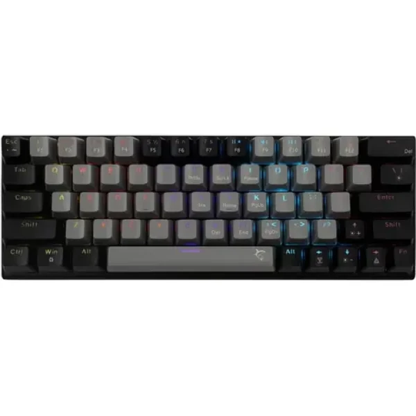 White Shark GK-002721V2 WAKIZASHI 2 šedo-černá / herní mechanická klávesnice / US layout / modré spínače / USB / LED (WAKIZASHI-2-US-G-B-B)