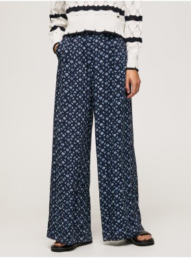 Tmavě modré dámské vzorované culottes kalhoty Pepe Jeans dámské
