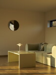 Louis Poulsen Přenosná lampa PH 80 Portable Chrome, bílá barva, plast