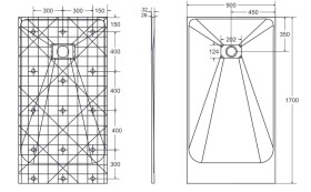 BESCO - Obdélníková sprchová vanička VEXO - černá - Barva - Černá , Nožičky k vaně - Bez nožiček, Rozměr A - 170, Rozměr B - 90 VEXOOBD1790B