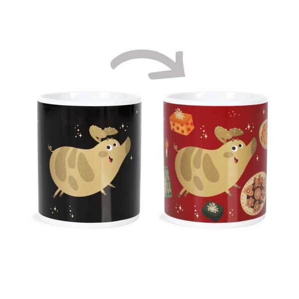 Měnící hrnek - Zlaté prasátko - Albi