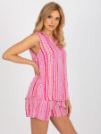 Halenka D73771R11115A bílá a růžová XL