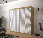 Šatní skříň Abi Jodelka 1 Barva korpusu: Dub artisan, Rozměry: 100 cm, Dveře: Bílá mat