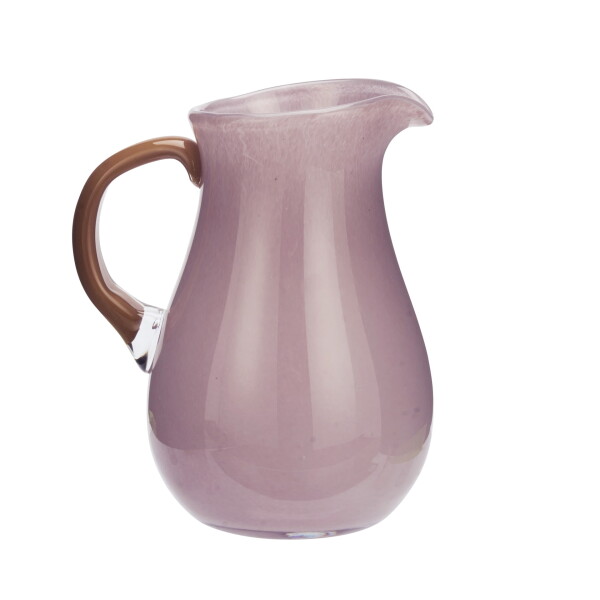 MADAM STOLTZ Skleněný džbán Lilac/Caramel, fialová barva, sklo
