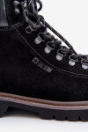 Semišové Zateplené Kotníkové Boty Traperky Pánské Big Star Hi-Poly System Černé Velikost: 44