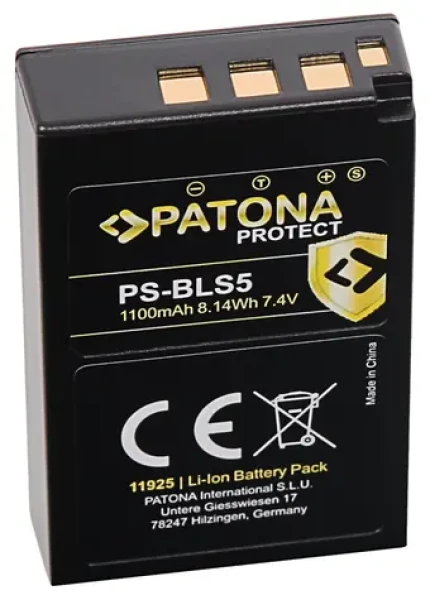 Patona BLS5 Protect / Baterie pro fotoaparát Olympus / 1100mAh / Li-Ion (PT11925)