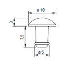 Italiana Ferramenta Tlumič dvířek navrtávací (78964)
