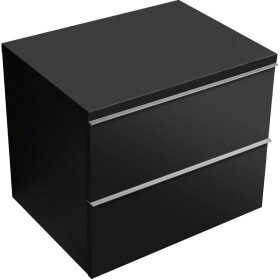 CERANO - Koupelnová skříňka Velora - černá matná, úchytka chromová + deska pod umyvadlo Navira Pro - 36 mm - 60x56,6x46,5 CER-668639