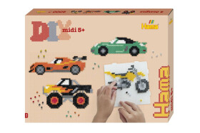 Zažehlovací korálky Hama MIDI Vozidla 4000 ks v krabici 32x25x4cm