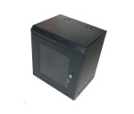 XtendLan 10" nástěnný rozvaděč 9U 350x280, nosnost 50 kg, dveře z plexiskla, svařovaný, černý EDF_1030314
