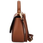 Elegantní dámská kožená crossbody kabelka Triss, koňaková