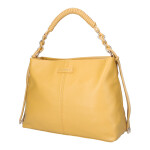 Luxusní dámská koženková kabelka do ruky MaxFly Bodi, žlutá