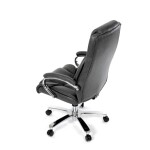 Kancelářské křeslo, houpací mechanismus, šedá ekokůže, KA-F1385 GREY