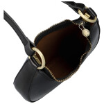 Luxusní dámská kožená kabelka na rameno Delami Vera Pelle Venny, černá