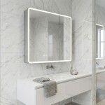 REA - Zrcadlová skříňka s LED osvětlením M1011-60 60x70 REA-M0100