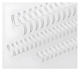Eurosupplies Kovové hřbety 8mm bílá / pro 36–50 listů - 80 g papíru / 100 ks