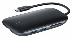 AUKEY CB-C71 černá / USB hub / HDMI / RJ-45 / SD/microSD / USB PD 100W (CB-C71)