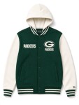 New Era Pánská bunda Green Bay Packers NFL Letterman Hooded Velikost: L