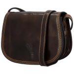 Dámská kožená crossbody taška Luren, tmavě hnědá