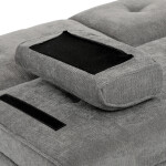 Trojmístná rozkládací pohovka, šedá, látka, ASB-C3034 GREY2