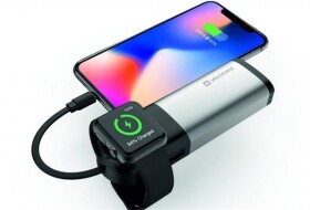 SWISSTEN powerbanka 2v1 6700mAh stříbrná / bezdrátové nabíjení Apple Watch / 10.5W / USB-A Lightning (22013980)