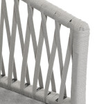 Zahradní židle, kov, polyratan, šedá, AZC-S1430 GREY