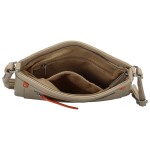 Stylová dámská koženková crossbody kabelka Walida, khaki