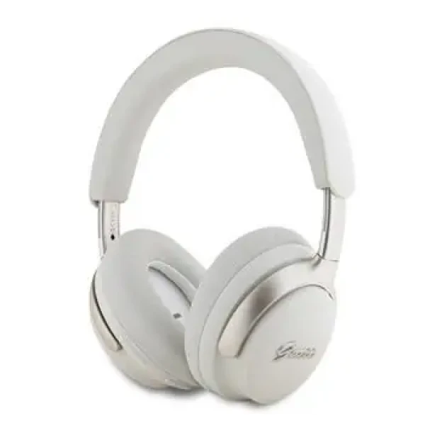 Guess PU Leather Script Logo ANC/ENC Bezdrátová Sluchátka White (57983122348)