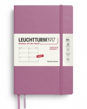 Týdenní plánovač Dusty Rose, Paperback B6+ 2027, anglicky