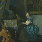 Nástěnný poznámkový kalendář 2026 NOTIQUE - Johannes Vermeer, 30 x 30 cm