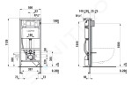 Laufen - LIS Předstěnová instalace pro závěsné WC, zadní přívod vody, 112 cm H8946660000001