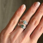 LUNICA Stříbrný prsten MECHOVÝ ACHÁT Velikost prstenu: 8 (EU: 57-58) 0683_8