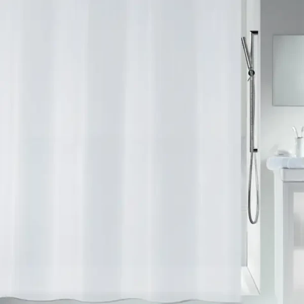 Spirella sprchový závěs bílý / Sprchový závěs / PEVA / 180 x 200 cm