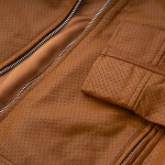 Dámská Kožená Bunda Orangia Brixton Hnědá x Oranžová Velikost: L