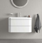 DURAVIT - Happy D.2 Plus Skříňka s umyvadlem 48x78x49 cm, 2 zásuvky, bílá vysoký lesk HP4637O2222