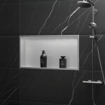 REA - Zápustná police pro vestavbu 30x60 broušený nerez REA-05602