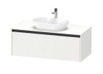 DURAVIT - Ketho.2 Umyvadlová skříňka s výřezem 46x120x55 cm, 1 zásuvka, matná bílá K24887018180000
