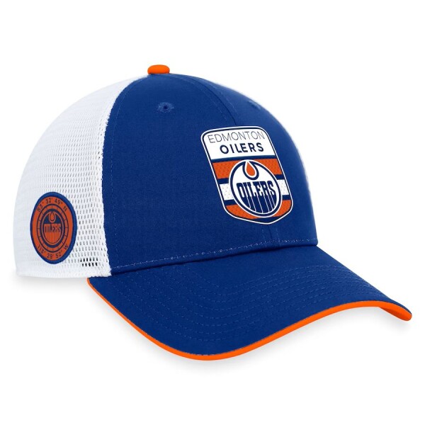 Fanatics Pánská kšiltovka Edmonton Oilers Draft 2023 Podium Trucker Adjustable Authentic Pro