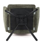 Židle jídelní, zelená látka, černý kov, otočný mechanismus 90°/90° (L/P) - funkce reset