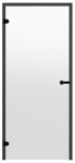 Dveře do sauny HARVIA 7x19, čiré 690x1890 mm, borovice, černý rám CD71904BLL