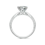 Stříbrný prsten Yara 1 ct MOISSANITE + CERTIFIKÁT, 54 Stříbrná certifikát GRA, hadřík na čištění stříbra, dárková krabička