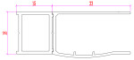 H K - Rozšiřovací profil 15 mm pro sérii Melody D1, Melody D2, Melody B8 a Melody S4 SE-profilB-1036