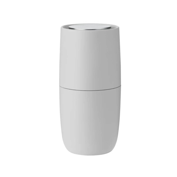 Stelton Mlýnek na sůl Norman Foster - Light Grey, šedá barva, kov, plast, keramika